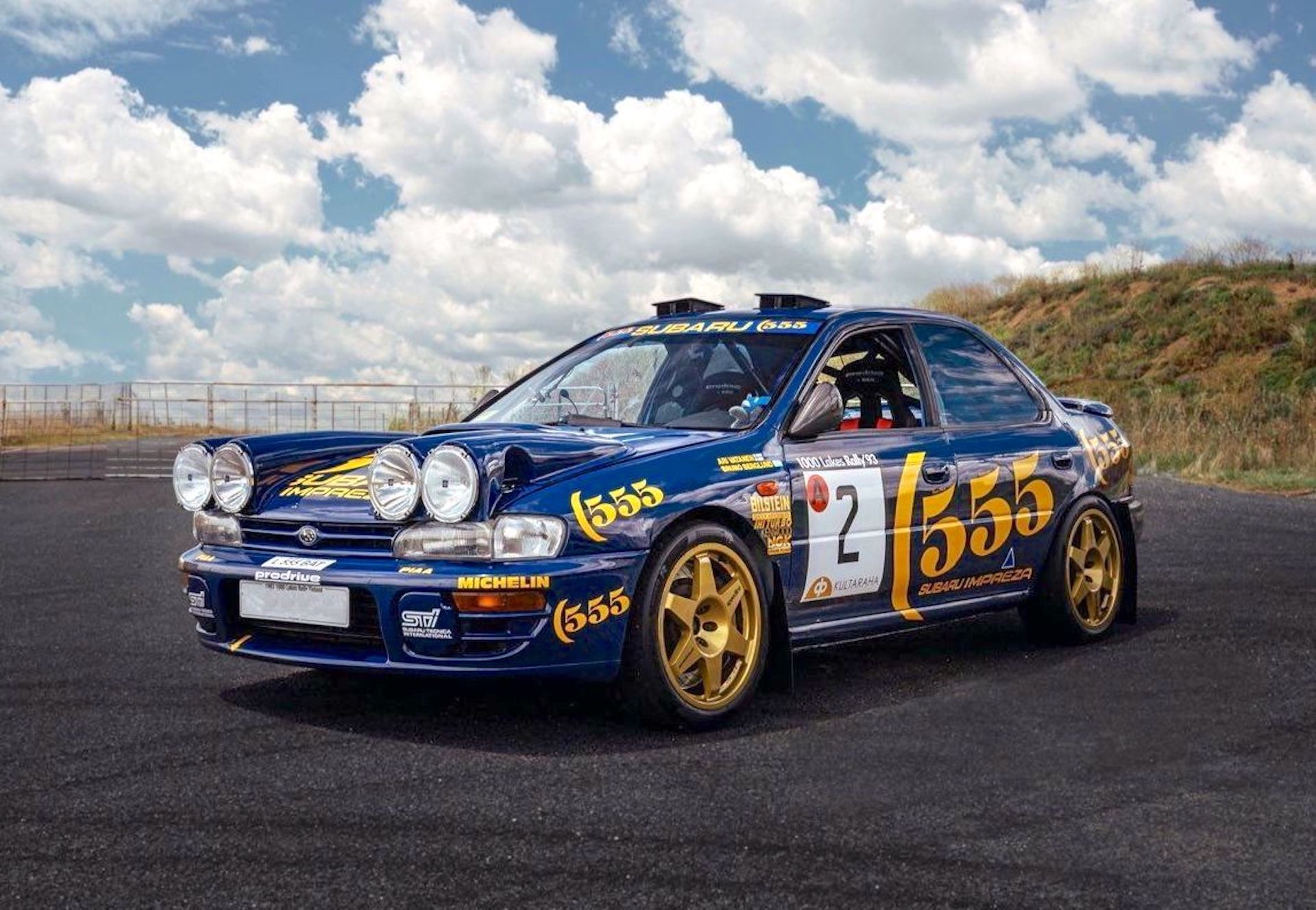 スバル 555 WRC STI ワールドラリーチーム 裏ボアベンチコート ...