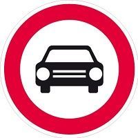 Autoškola - Zákaz vjezdu motorovým vozidlům