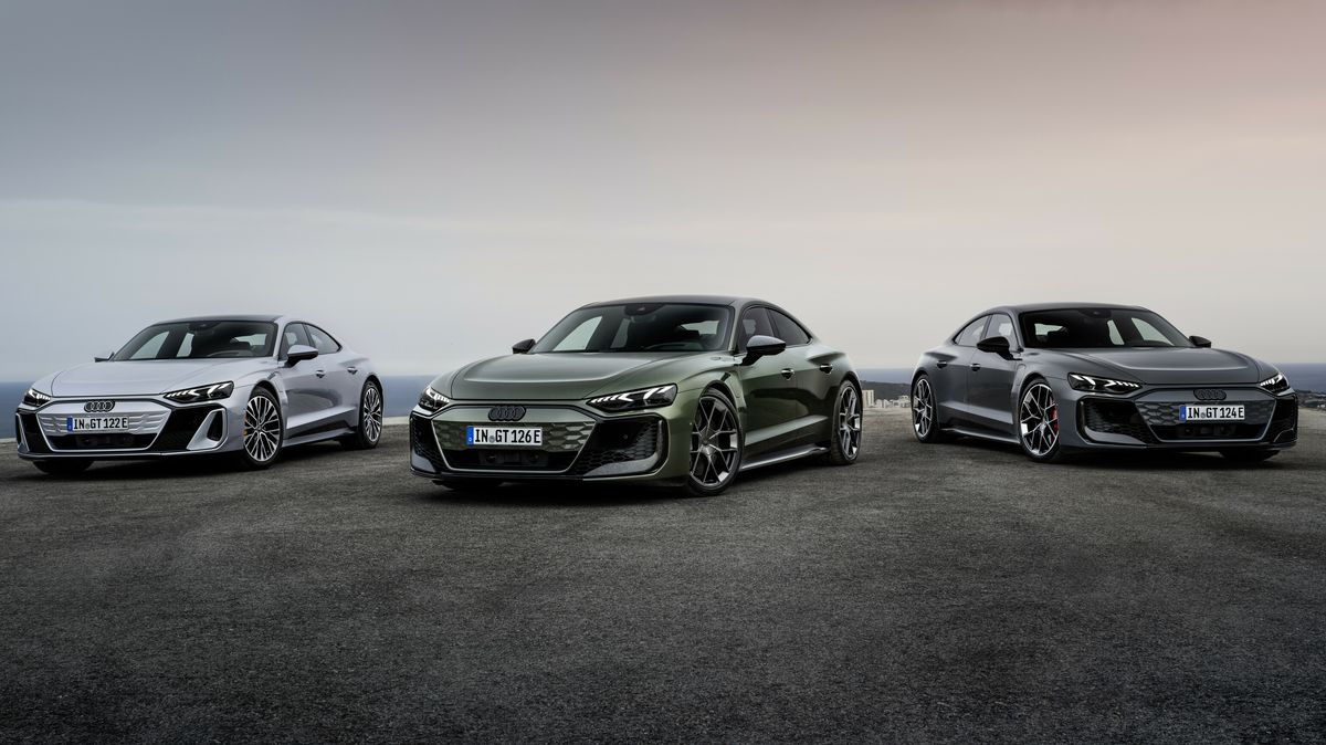 Skoro tisíc koní! Modernizovaný placatý e-tron GT je nejvýkonnější Audi všech dob