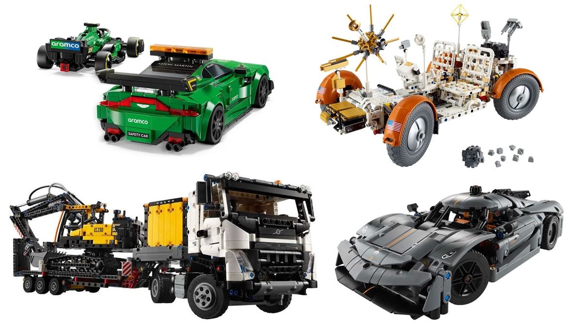 Další horké novinky LEGO: Monopost F1, kamion s bagrem, lunární vozidlo a nejrychlejší hypersport světa