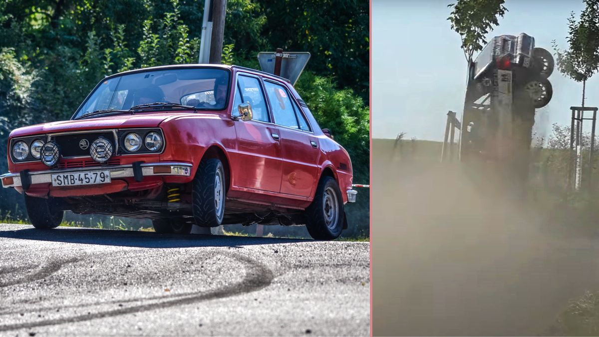Škodovácký sraz trochu jinak: Nechyběla amatérská rallye, kde se jezdilo na krev. Došlo i dost drsné na bouračky
