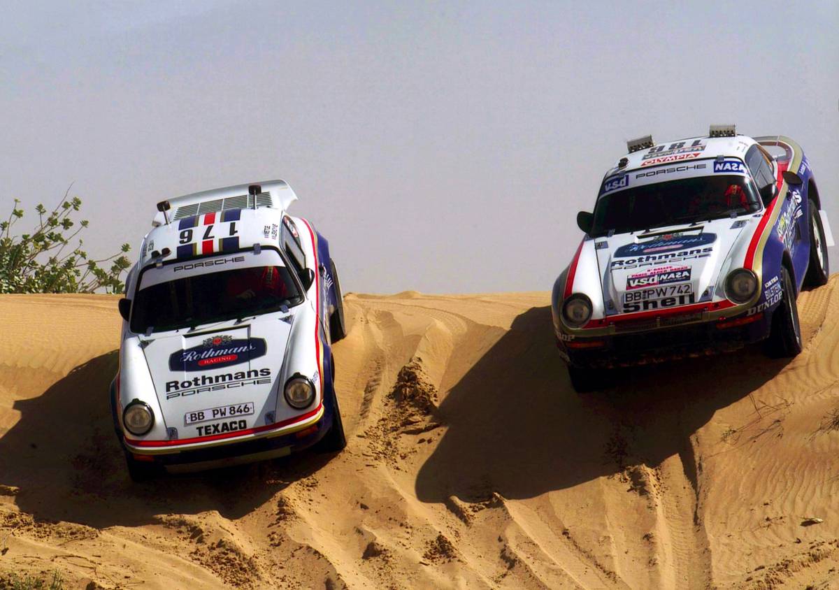 Porsche 959 po boku svého předchůdce, modelu 953.