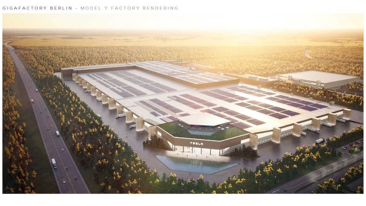 Továrna na elektromobily Tesla u Berlína se zastavila. Kvůli výpadku elektřiny