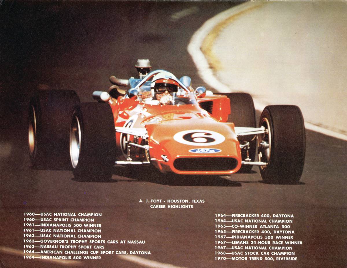 A.J. Foyt Junior, nejúspěšnější jezdec americké formule Indy Car (1970)