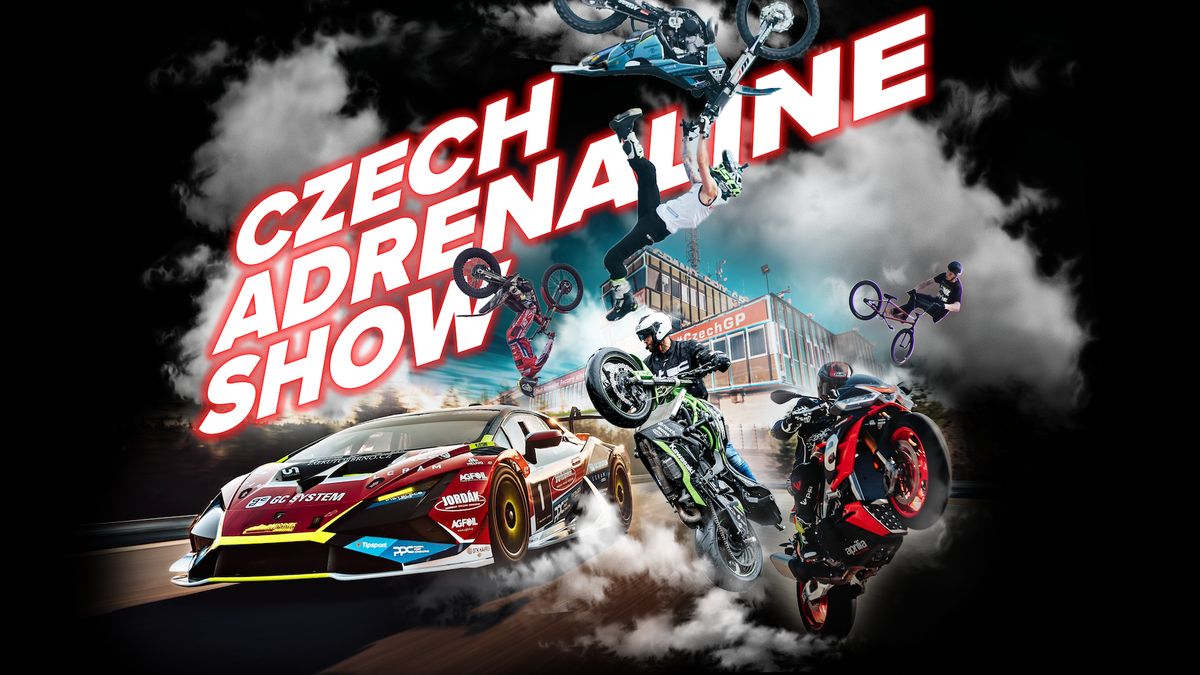Šampion UFC Jiří Procházka, volné jízdy na dráze nebo motokros. Na Masarykově okruhu se o víkendu koná Czech Adrenaline Show