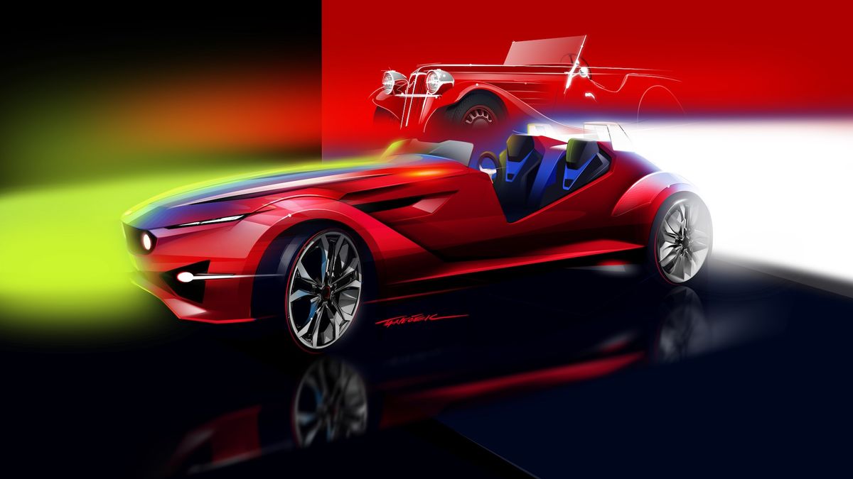 Designér nové Tatry Force navrhl legendární roadster Aero 50 v novém kabátě. Je famózní!