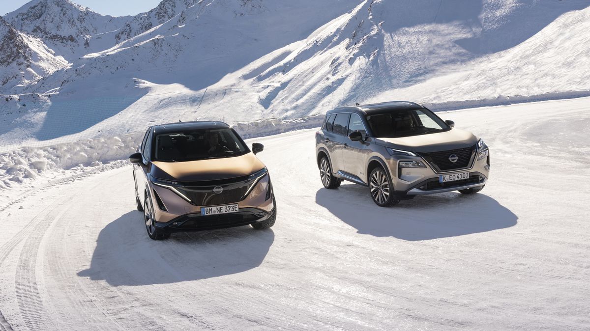 Elektrický pohon všech kol versus sníh a led: S Nissanem X-Trail a Ariya na vrcholcích Pyrenejí