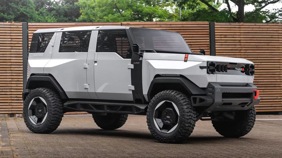 Silniční tank na elektřinu: Indická Mahindra představila teréňák budoucnosti. Má to ale háček