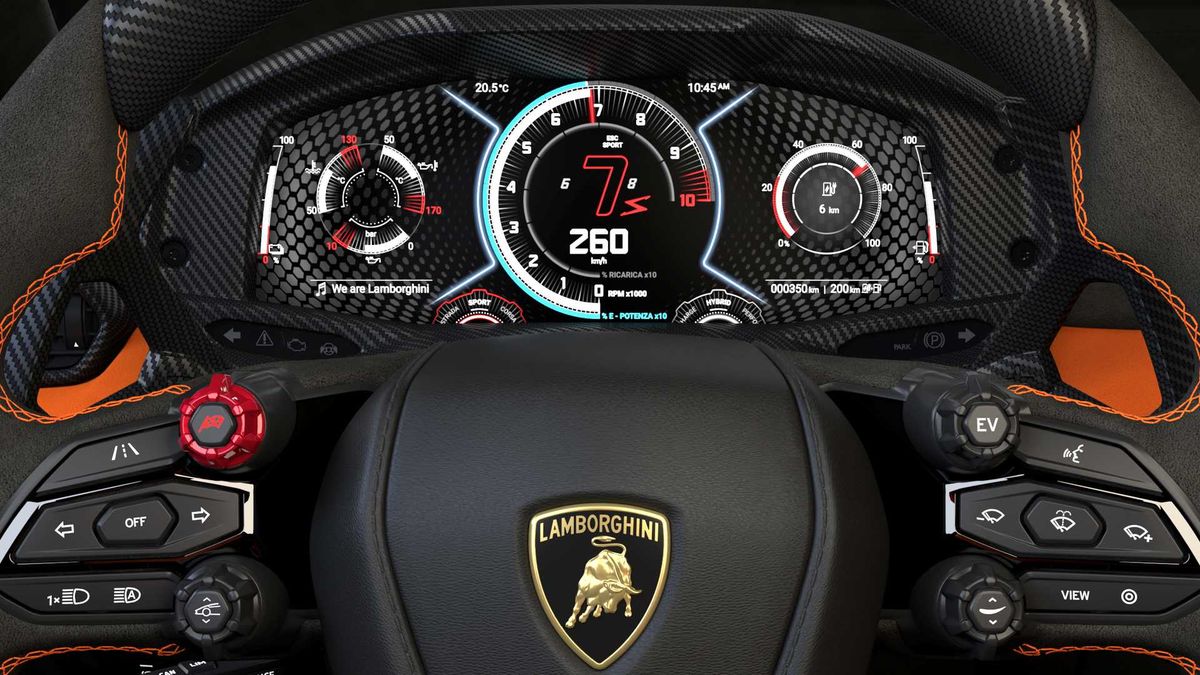 Nakoukněte do nového Lamborghini: Volant plný tlačítek a 13 jízdních režimů na hraní