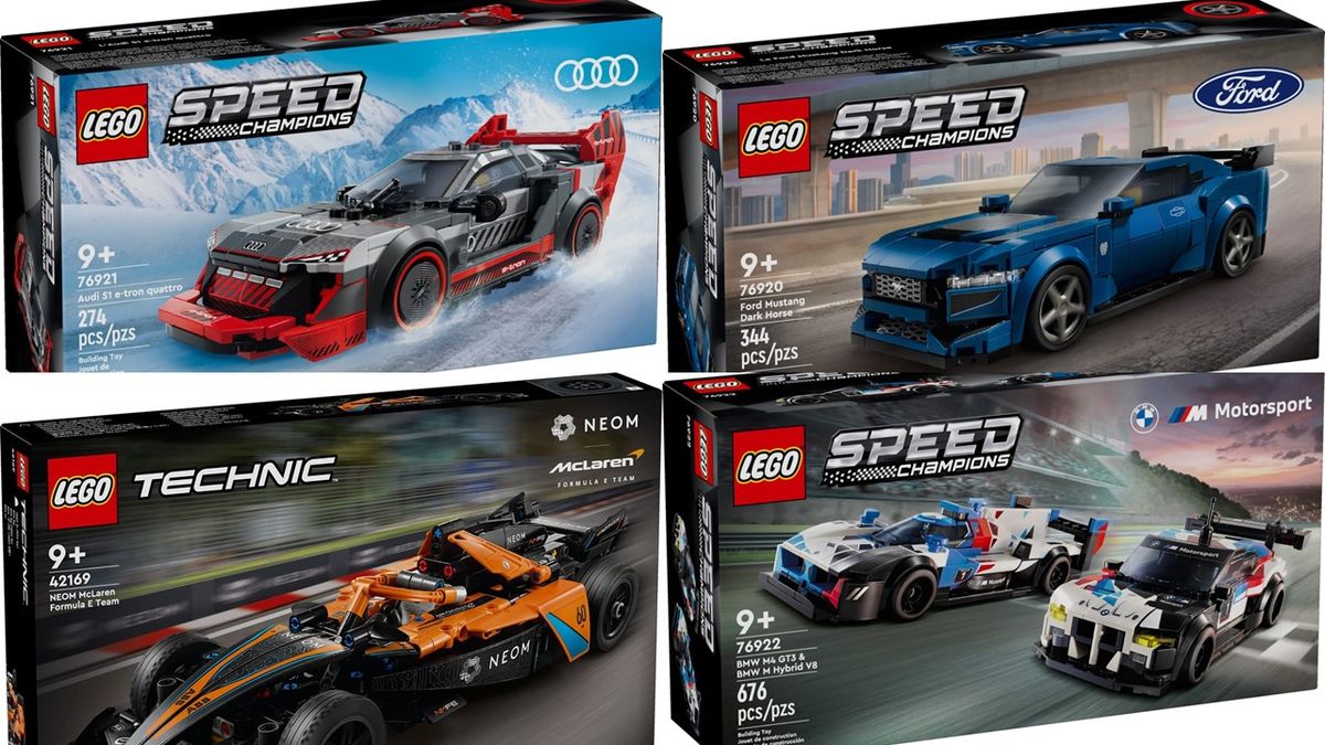 Nový Mustang, vzpomínka na Kena Blocka nebo hyperkára od BMW – čtyřkolové novinky LEGO 2024