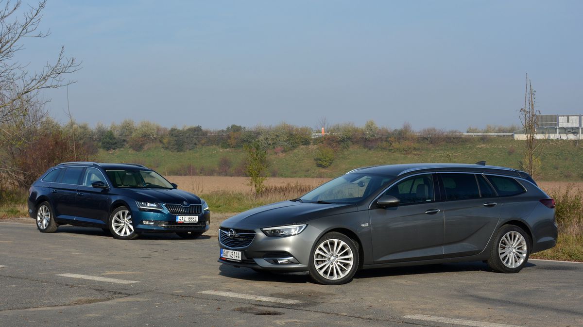 Český sen: Srovnávací test velkých ojetých kombíků s dieselem Škoda Superb III a Opel Insignia II