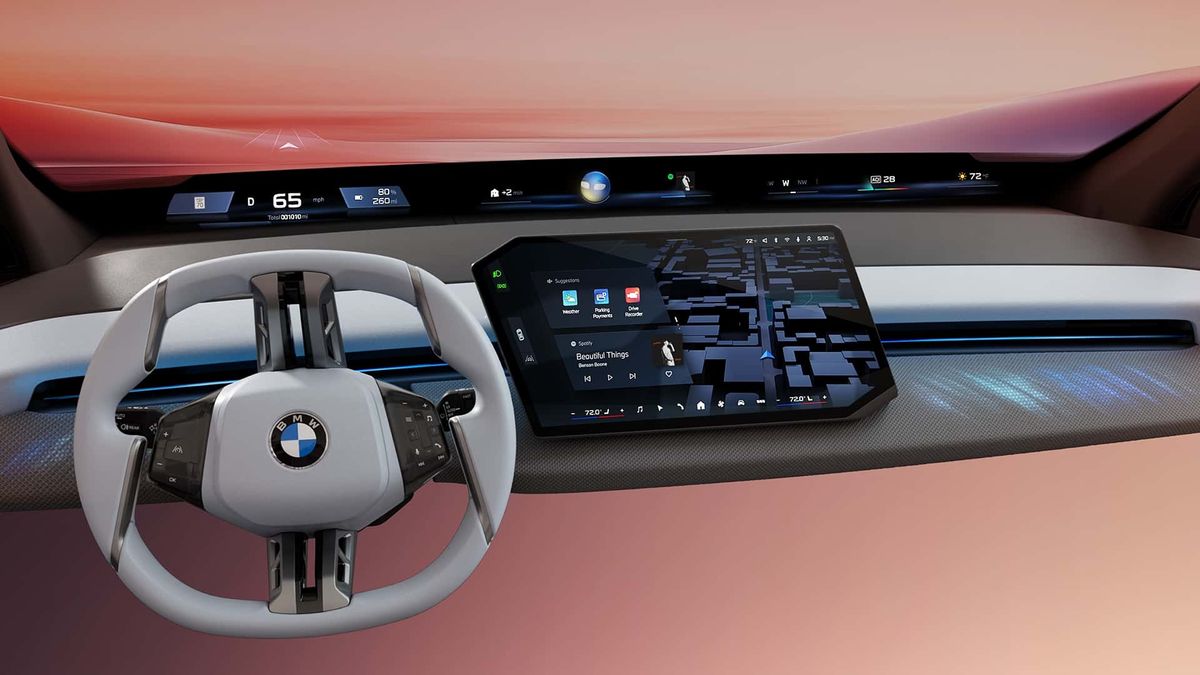 Displej přes celou palubní desku a promítání na sklo k tomu: BMW představilo nový interiérový koncept