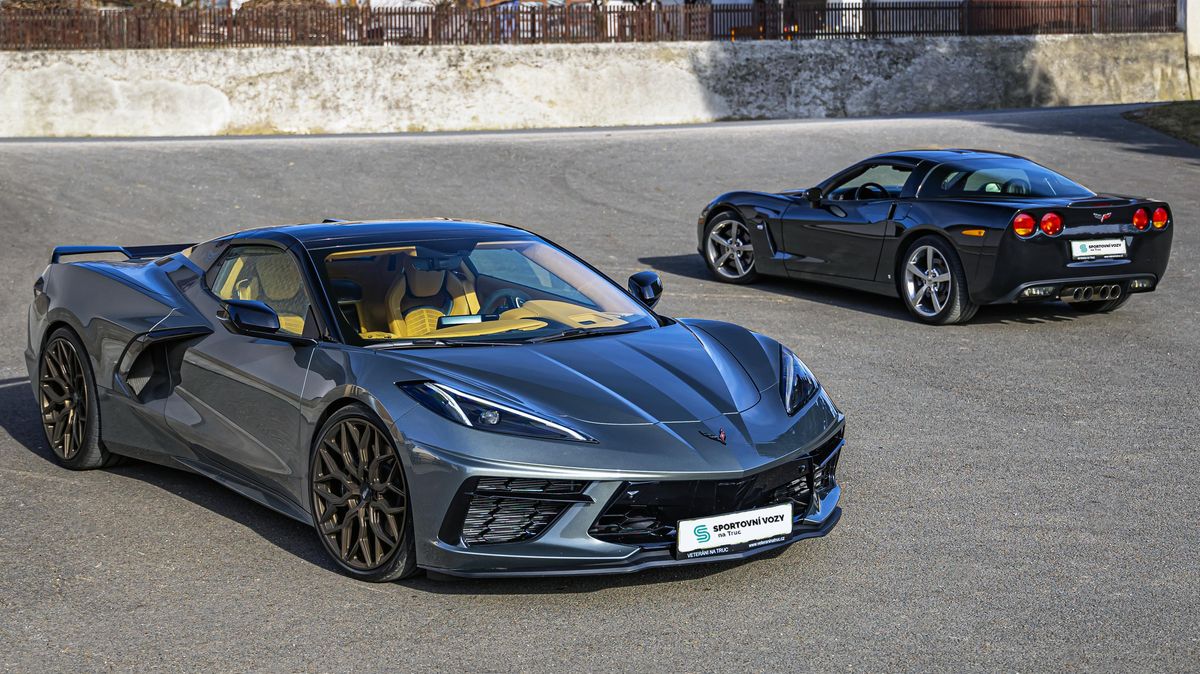 Souboj amerických V8 ikon: Nová Chevrolet Corvette C8 a starší C6 jsou úplně odlišné, a přitom stejné