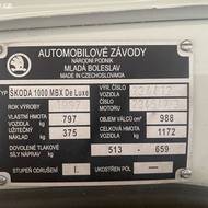 Škoda 1000 MBX De Luxe