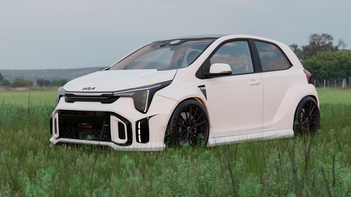 Český designér ukázal konkurenci pro Toyotu GR Yaris. Proti japonské čtyřkolce postavil hodně upravenou korejskou nákupní tašku